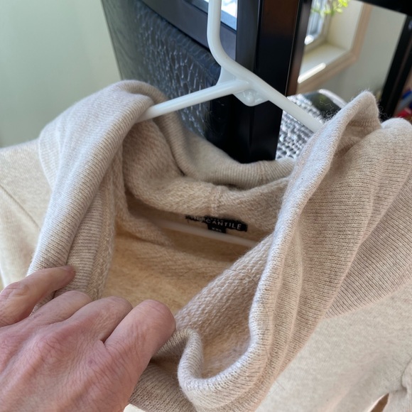 J. Crew cream color Mercantile Funnel neck Sweatshirt , Cowl Neck Sweater - Picture 8 of 16